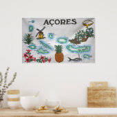 Andenken an die Azoren Poster (Küche)