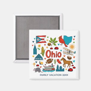 Andenken an einen Familienausflug nach Ohio person Magnet