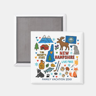 Andenken an einen Familienurlaub in New Hampshire Magnet