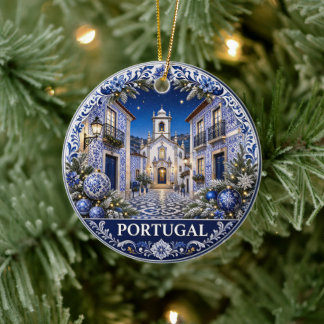 Andenken an Portugal - malerischer Urlaub Keramik Ornament