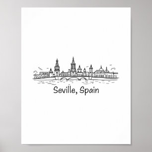 Andenken an Sevilla Spanien Sevilla Espana erinner Poster