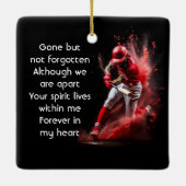 Andenken Baseball Softball Keramikornament (Rückseite)