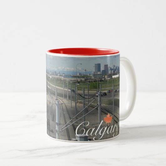 Andenken Calgarys Kanada Zweifarbige Tasse (VorderseiteRechts)
