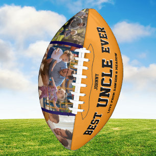 Andenken Foto Bester Onkel Orange Personalisiert Football