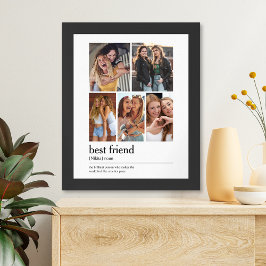 Andenken-Foto-Collage für beste Freundinnen Poster