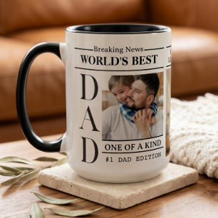 Andenken - Fotocollage 'Bester Vater der Welt' in Tasse