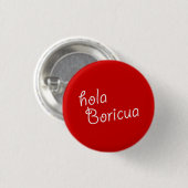 Andenken: Hola Boricua: Button (Vorne & Hinten)
