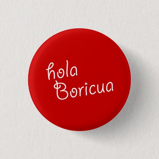 Andenken: Hola Boricua: Button (Vorderseite)