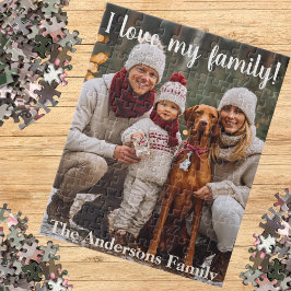 Andenken I Familienname Personalisiertes Foto Puzzle
