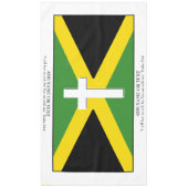Andenken | JAMAICA FLAG | Kreuzschrift 60"x104" Tischdecke (Vorderseite)