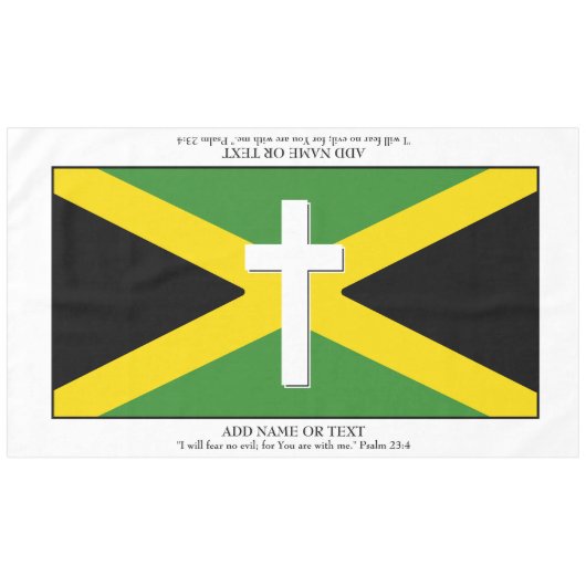 Andenken | JAMAICA FLAG | Kreuzschrift 60"x104" Tischdecke (Vorderseite (Horizontal))