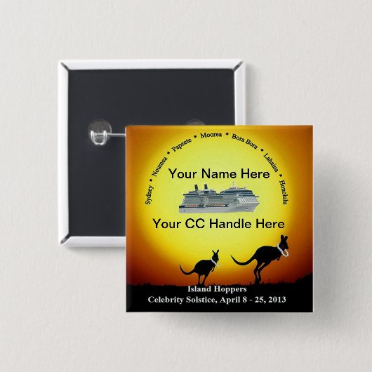 Andenken-Knopf Button (Vorne & Hinten)