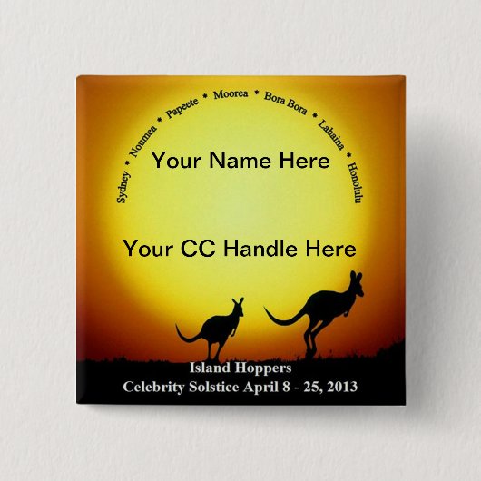 Andenken-Knopf - kein Schiff Button (Vorderseite)