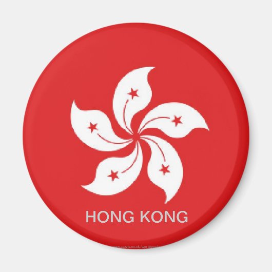 Andenken-Magnet der Flagge Hongkongs Magnet (Vorne)
