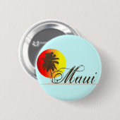Andenken Mauis Hawaii Button (Vorne & Hinten)