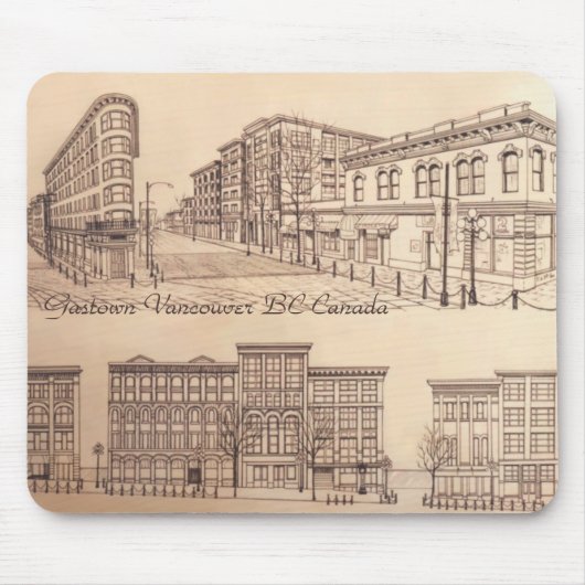 Andenken-Mausunterlage Gastown Geschenke Mousepad (Vorne)