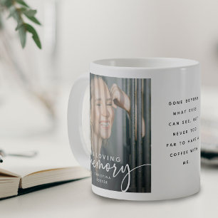 Andenken mit Foto und Zitat in Liebe Kaffeetasse
