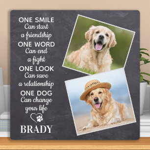 Andenken mit Zitat für Hundebesitzer Personalisier Fotoplatte