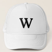 Andenken Monogramm Initial schwarz Geschenk Truckerkappe (Vorderseite)