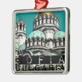 Andenken Sofias Bulgarien Silbernes Ornament (Links)