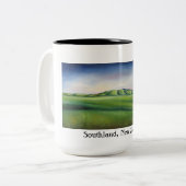 Andenken-Tasse, Neuseeland-Tasse, Zweifarbige Tasse (Vorderseite Links)