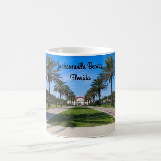 Andenken-Tasse von Jacksonville-Strand, Florida Kaffeetasse (Mittel)