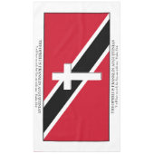 Andenken | TRINIDAD FLAG | Kreuzschrift groß Tischdecke (Vorderseite)