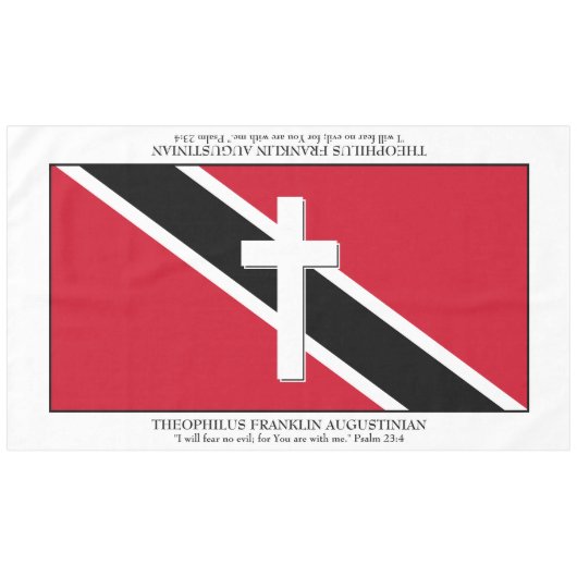 Andenken | TRINIDAD FLAG | Kreuzschrift groß Tischdecke (Vorderseite (Horizontal))