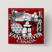 Andenken Vancouvers Kanada knöpft Gastown Button (Vorderseite)