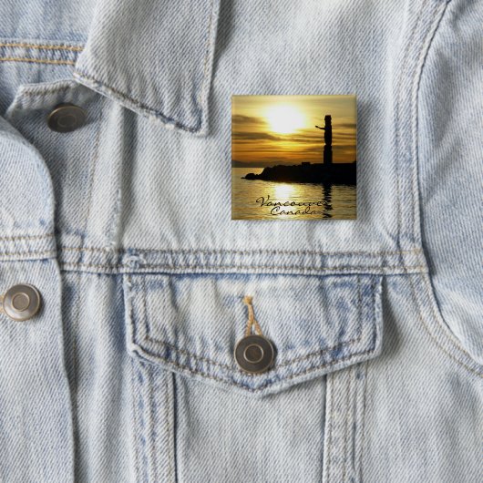 Andenken Vancouvers Kanada knöpft Totempfahl-Kunst Button (Beispiel)
