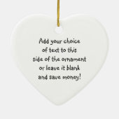 Andenken-Verzierung des Freundschafts-Herz-zwei Keramik Ornament (Hinten)