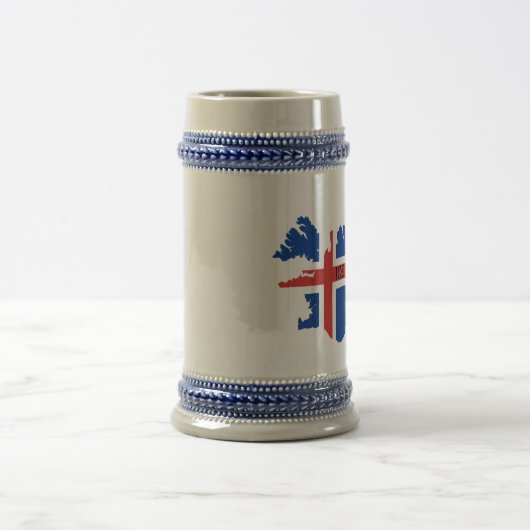 Andenkenbier Stein oder Tasse von Island (Mittel)