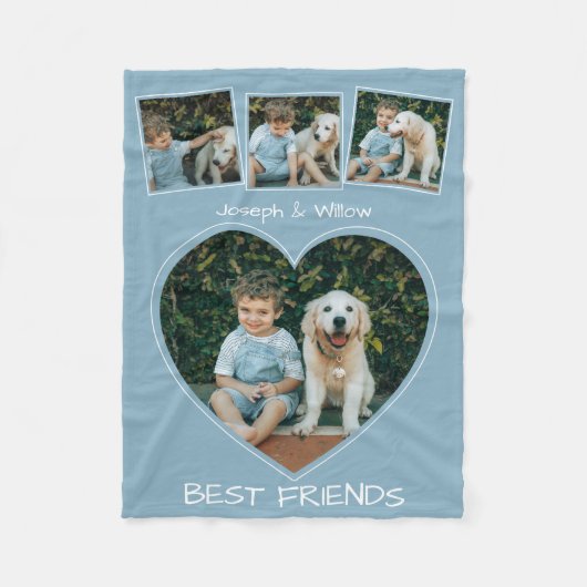 Andenkenfoto für beste Freunde Fleecedecke (Vorderseite)