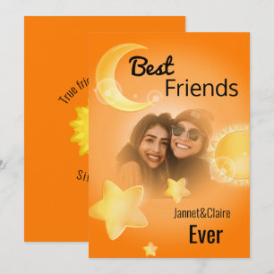 Andenkenfoto mit besten Freundinnen Feiertagskarte