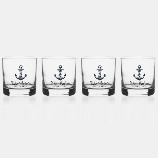 Andenkerschiffe Anker Whiskyglas (Vorderseite)