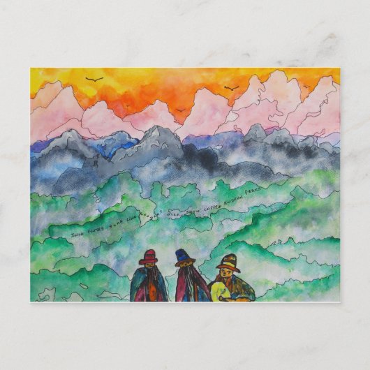 Andenlandschaft Postkarte (Vorderseite)
