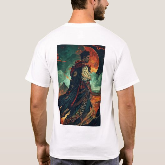 Ander - Schöner Maskuliner Arabischer Mann mit Kur T-Shirt (Rückseite)