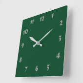 änderbare Anzahl Evergreen Green Clock Quadratische Wanduhr (Winkel)