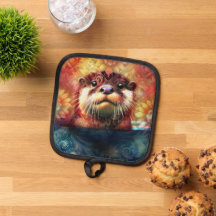 Andere Abstrakte Blütenblätter Aquamarin Orange Re