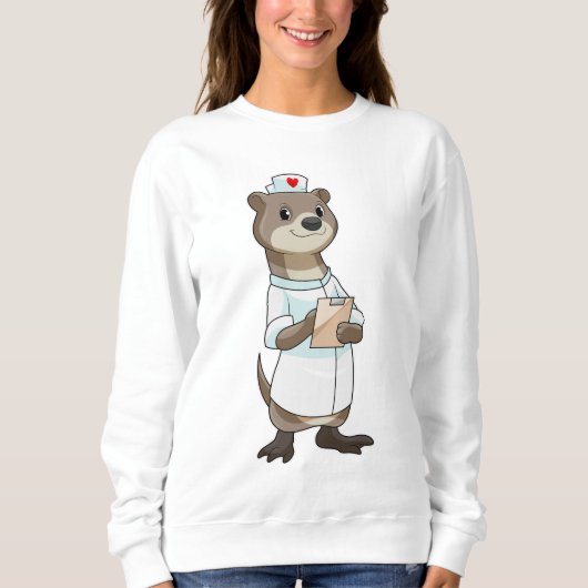 Andere als Krankenschwester mit Herz Sweatshirt (Vorderseite)