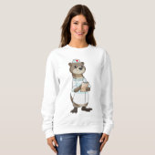 Andere als Krankenschwester mit Herz Sweatshirt (Vorne ganz)