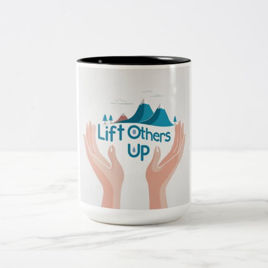 Andere aufheben zweifarbige tasse (Mittel)