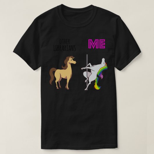 andere Bibliothekarin Unicorn T-Shirt (Design vorne)
