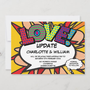 Ändere das Datum Lustiger moderner Comic-Style Save The Date