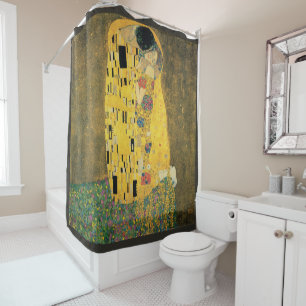 Ändere die Farbe! Der Kuss von Klimt, Vintage Kuns Duschvorhang