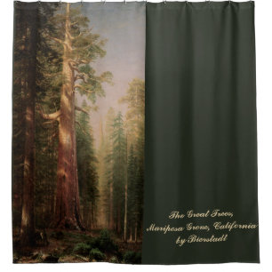Ändere die Farbe! Die großen Bäume von Bierstadt Duschvorhang