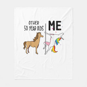Andere Einhorn 50 Jahre alte Geburtstags- und Ich- Fleecedecke
