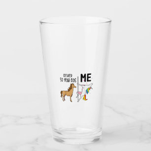 Andere Einhorn 50 Jahre alte Geburtstags- und Ich- Glas