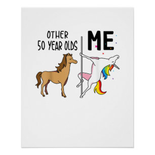 Andere Einhorn 50 Jahre alte Geburtstags- und Ich- Poster