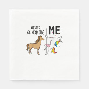 Andere Einhorn 66 Jahr Geburtstag Und Mich Geschen Serviette